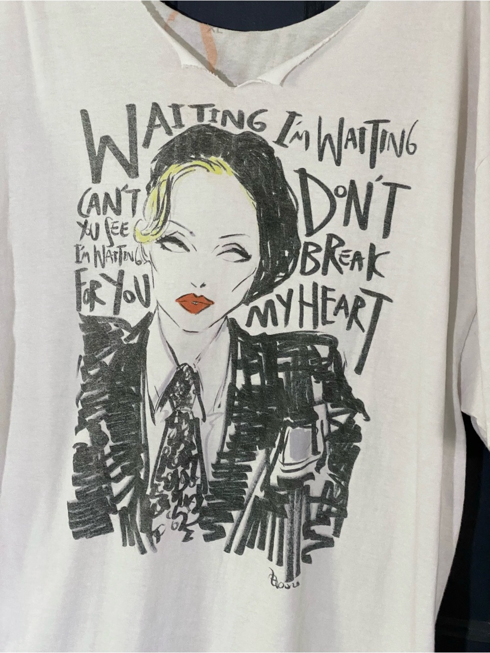 Madonna Celebration Tour Justin Teodoro Graphic Tee XL Raw Neck Oversized - Picture 3 of 9